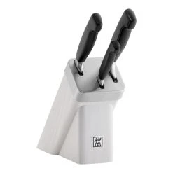 Coupon 🎁 ZWILLING Four Star 4-pc, Knife block set with KiS technology, white 🔔